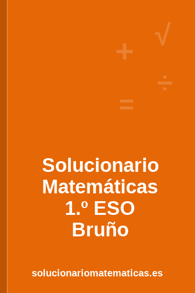 Portada del solucionario de Matemáticas de 1.º ESO de Bruño