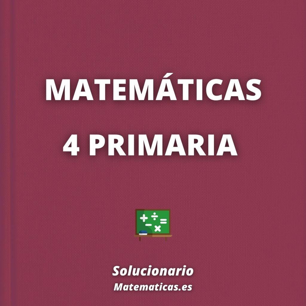 Solucionario Matematicas 4 Primaria
