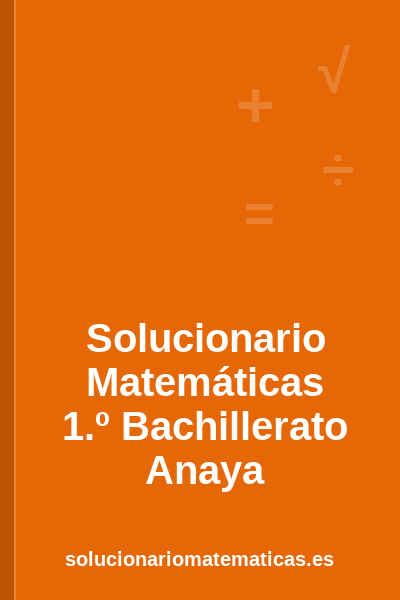 Portada del solucionario de Matemáticas de 1.º Bachillerato de Anaya