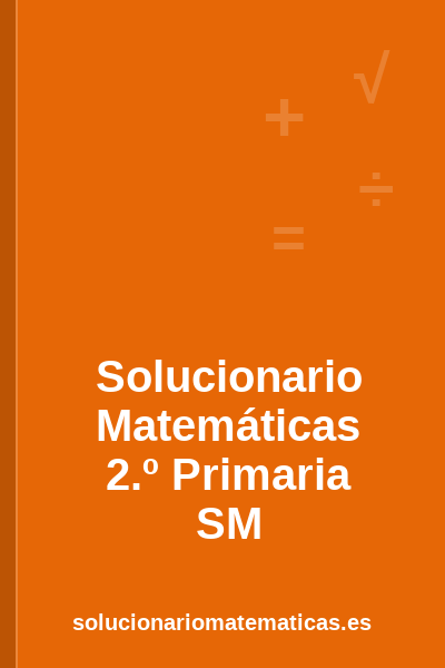 Portada del solucionario de Matemáticas de 2.º Primaria de SM