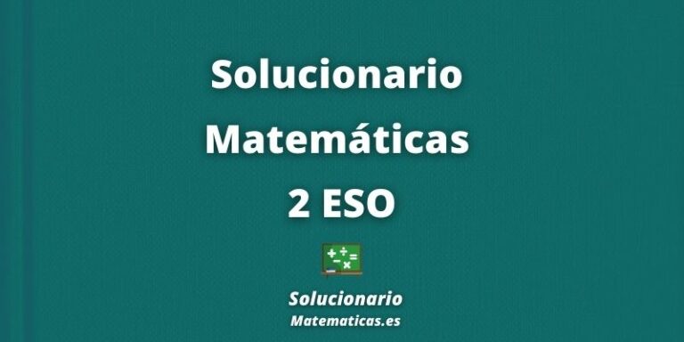 Solucionario Matemáticas De 2 De La ESO 2024 / 2025